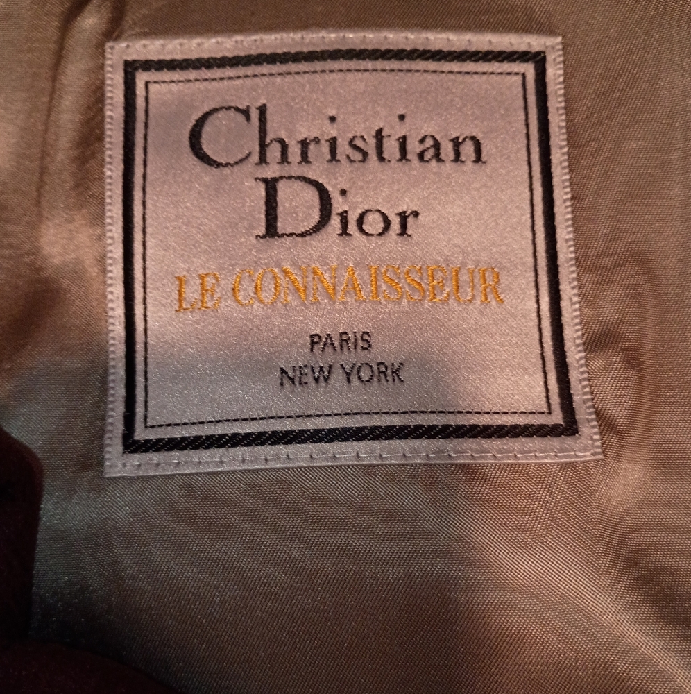 Authentic Vtg Christian Dior Le Connaisseur Trench Coat 44R Taupe Grey - Picture 13 of 14